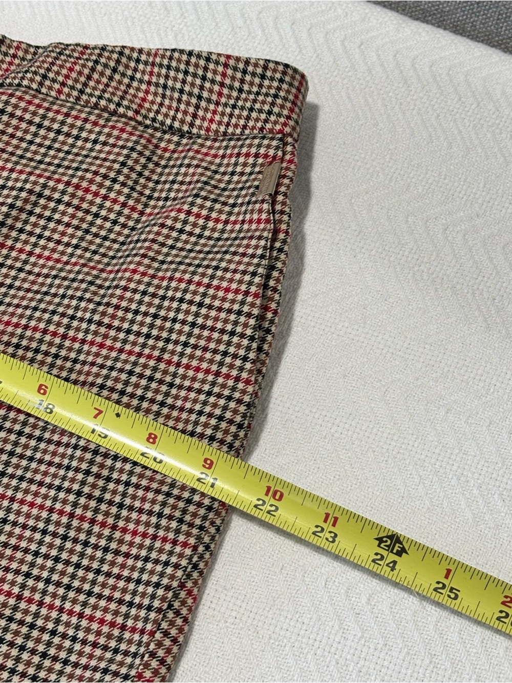 Tommy Hilfiger Brown Glen Plaid Cropped Slim Pants - Picture 5 of 14
